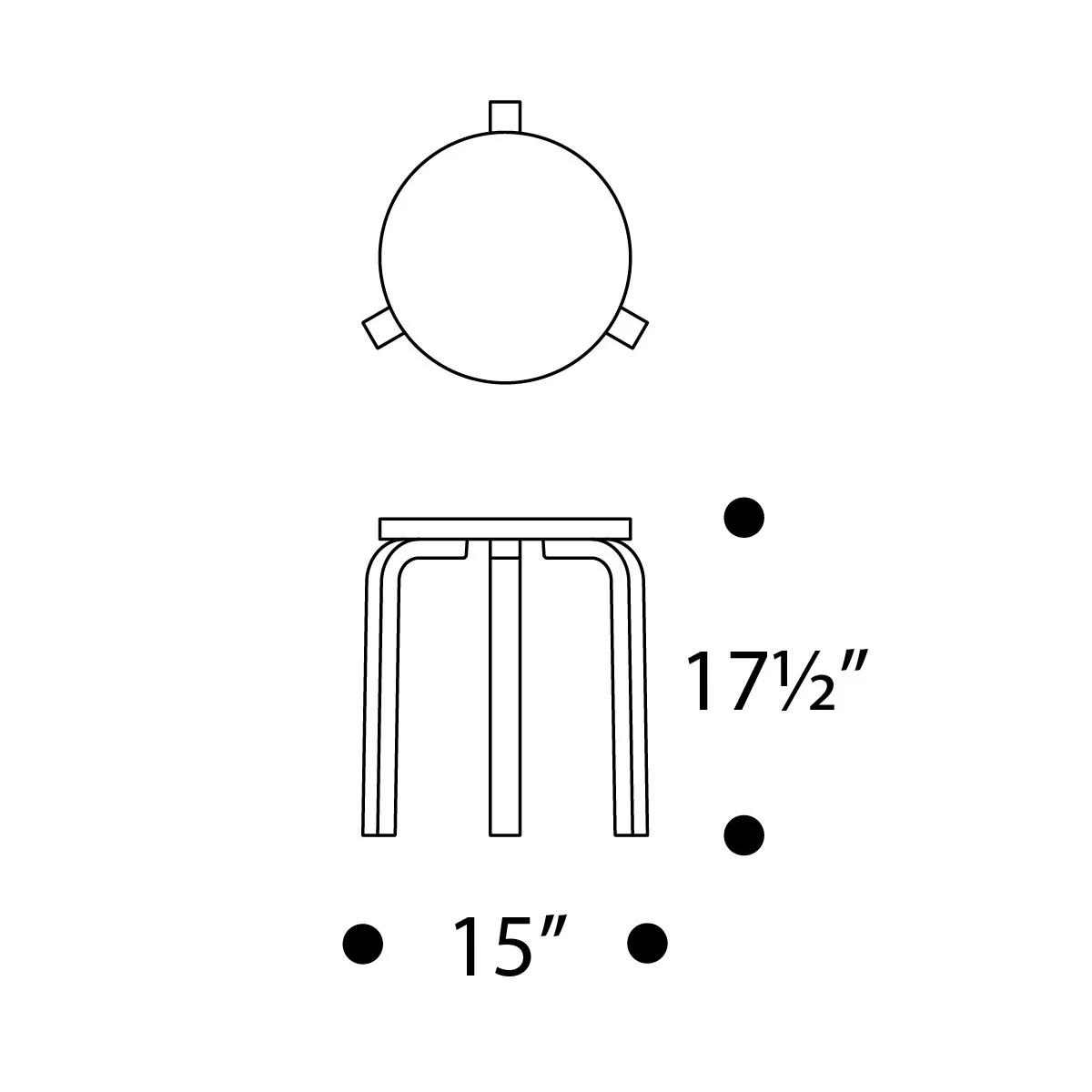 Artek Alvar Aalto Anniversary Stool 60 - Three Legged Stool - White - Image 3