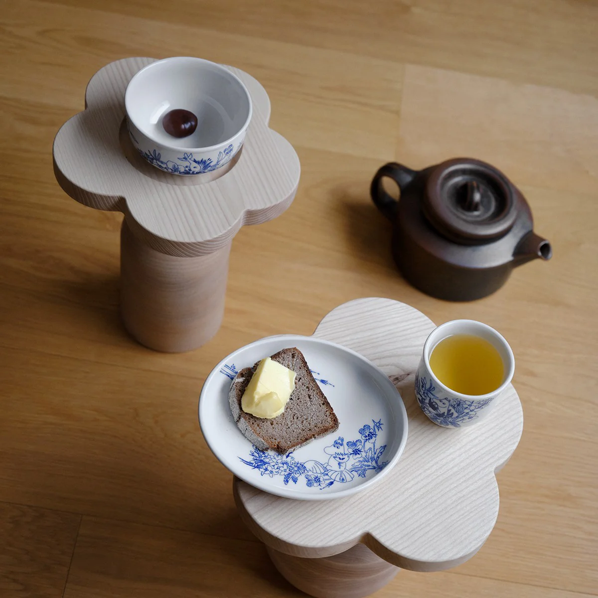 Arabia Moomin Haru White / Blue Snack Plate - Image 3
