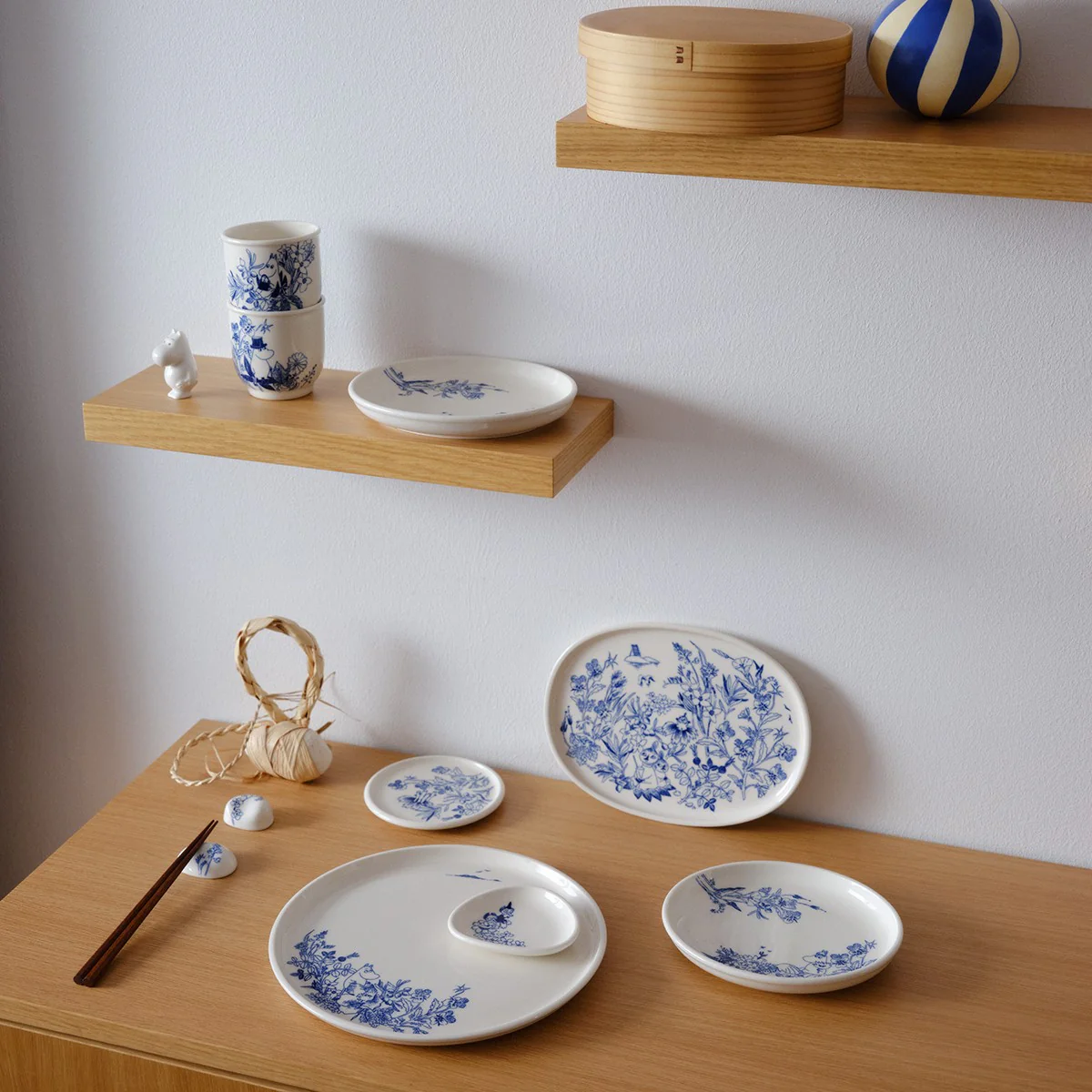 Arabia Moomin Haru White / Blue Snack Plate - Image 4