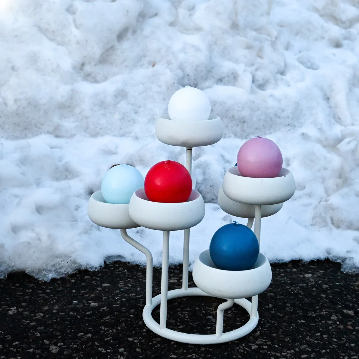 Festivo Petrol Ball Candles - Set of 2 - Image 4