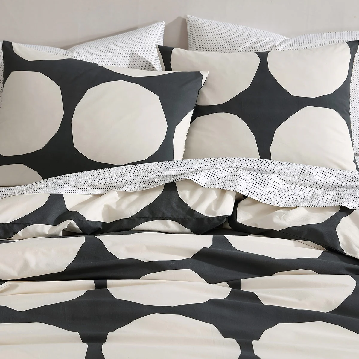 Marimekko Kivet Charcoal / Off White Full / Queen Duvet Cover Set - Image 3