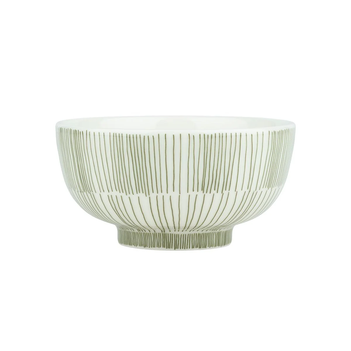Marimekko Kukat Puhkeavat Green / White Footed Dessert Bowl
