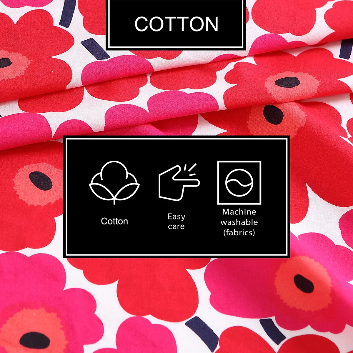 Marimekko Mini Unikko Red King Sheet Set - Image 5