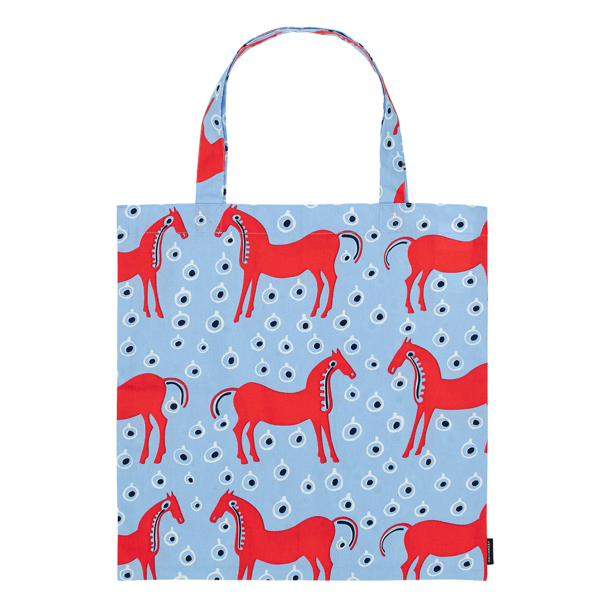 Marimekko Musta Tamma Light Blue / Red / Black Tote Bag - Year of the Horse 2026