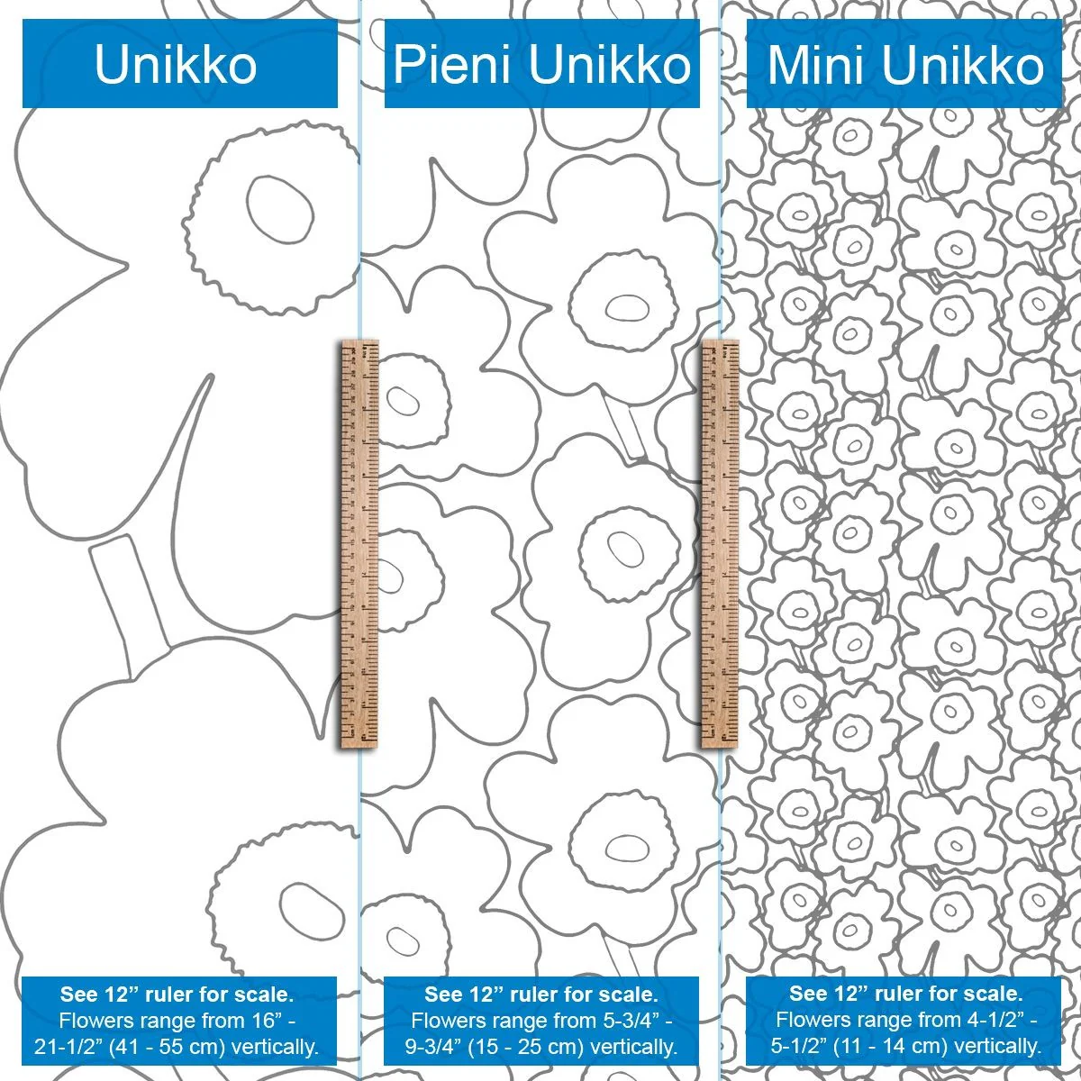 Marimekko Pieni Unikko Beige / Ivory Cotton Fabric - Image 3