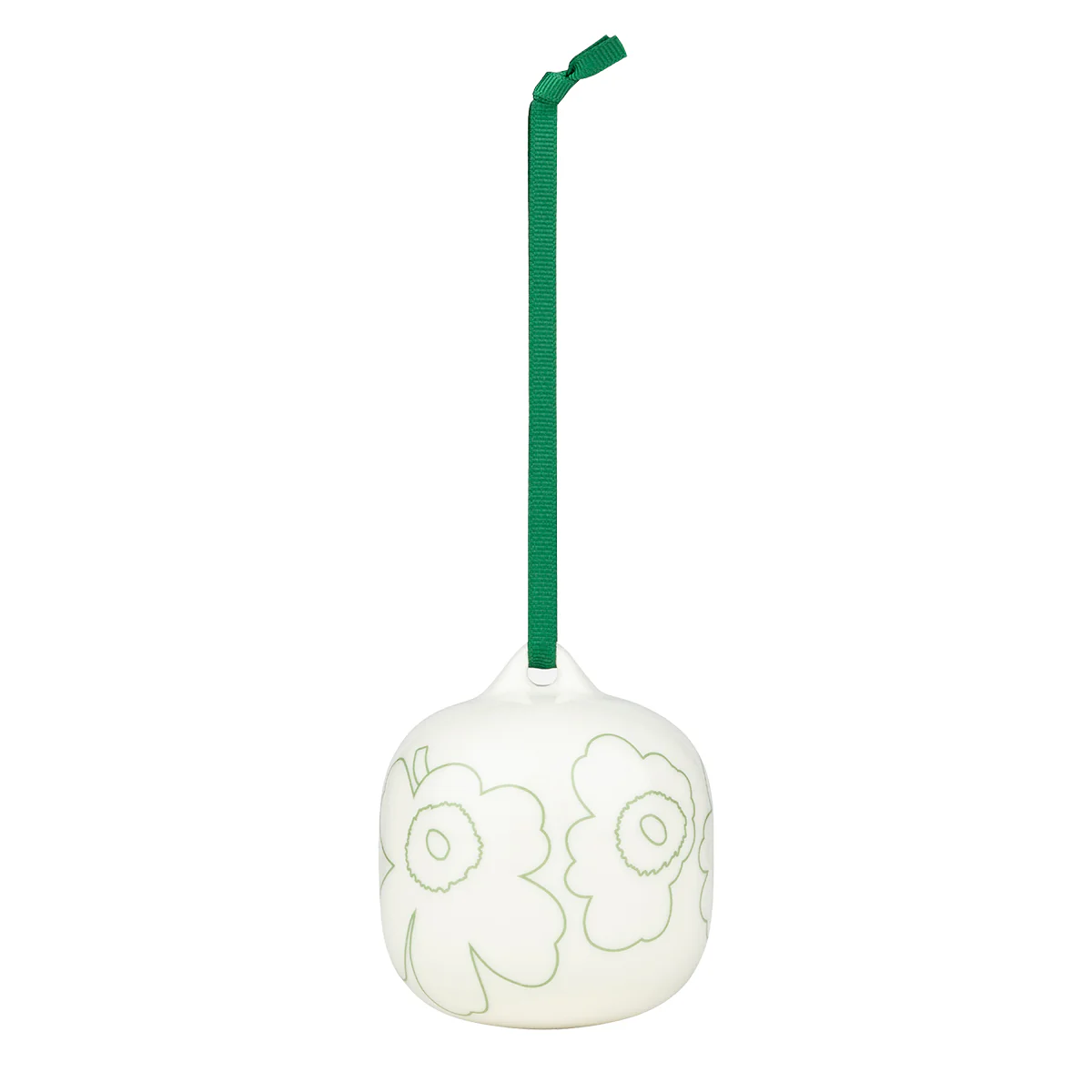 Marimekko Piirto Unikko White / Green Collectible Ornament