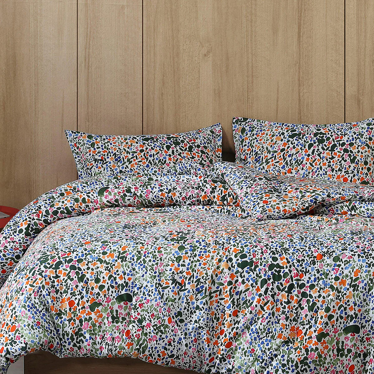 Marimekko Rantaniitty Orange / Green / Multi Duvet Cover Set - Full / Queen - Image 4