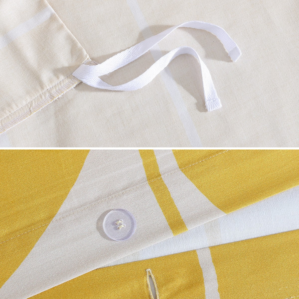 Marimekko Vesi Unikko Yellow / Beige Duvet Cover Set - King - Image 5