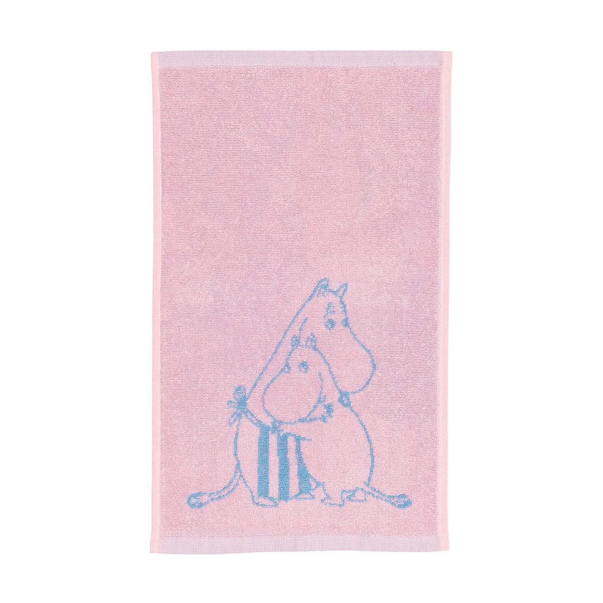 Arabia Moomin Family Time Pink / Light Blue Guest Towel - 80th Anniversary