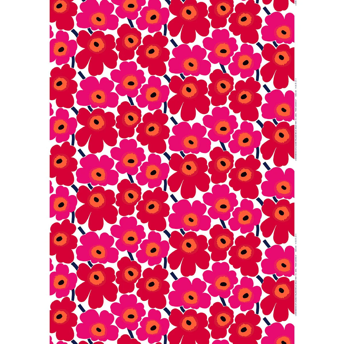 Marimekko Pieni Unikko Red Cotton Fabric