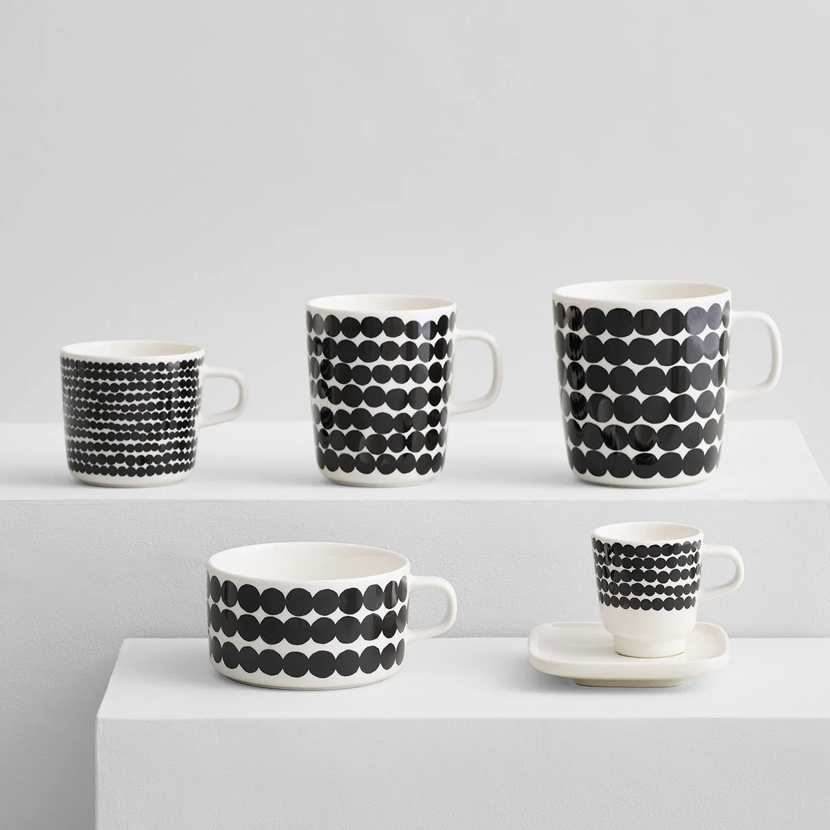 Marimekko Rasymatto White / Black Coffee Cup - Image 4