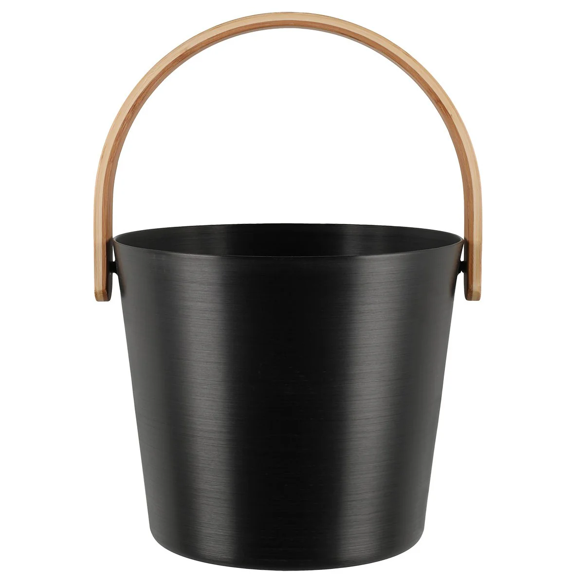 Rento Aluminum / Bamboo Black Sauna Pail - Image 5