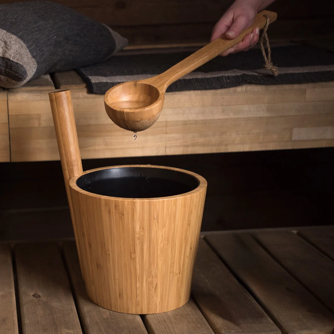 Rento Bamboo / Black Sauna Bucket - Image 2