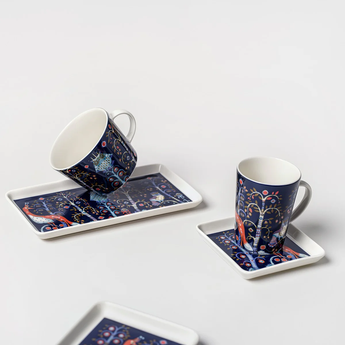 iittala Taika Blue Coffee Cup and Saucer - Image 4